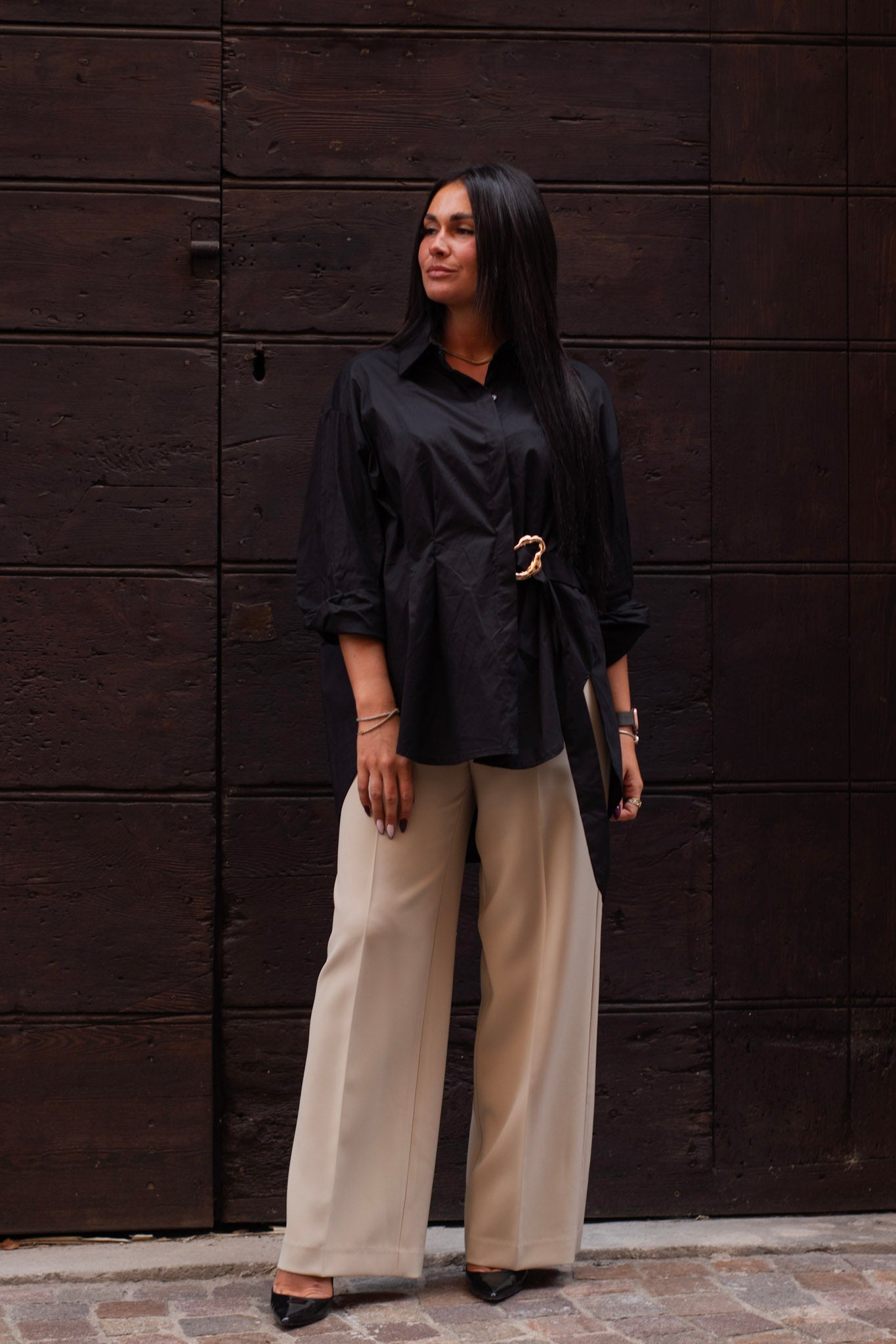 Camicia gioiello Nera