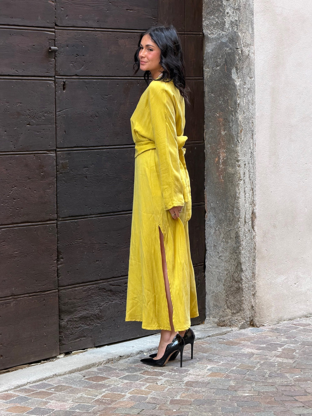 Abito lungo giallo