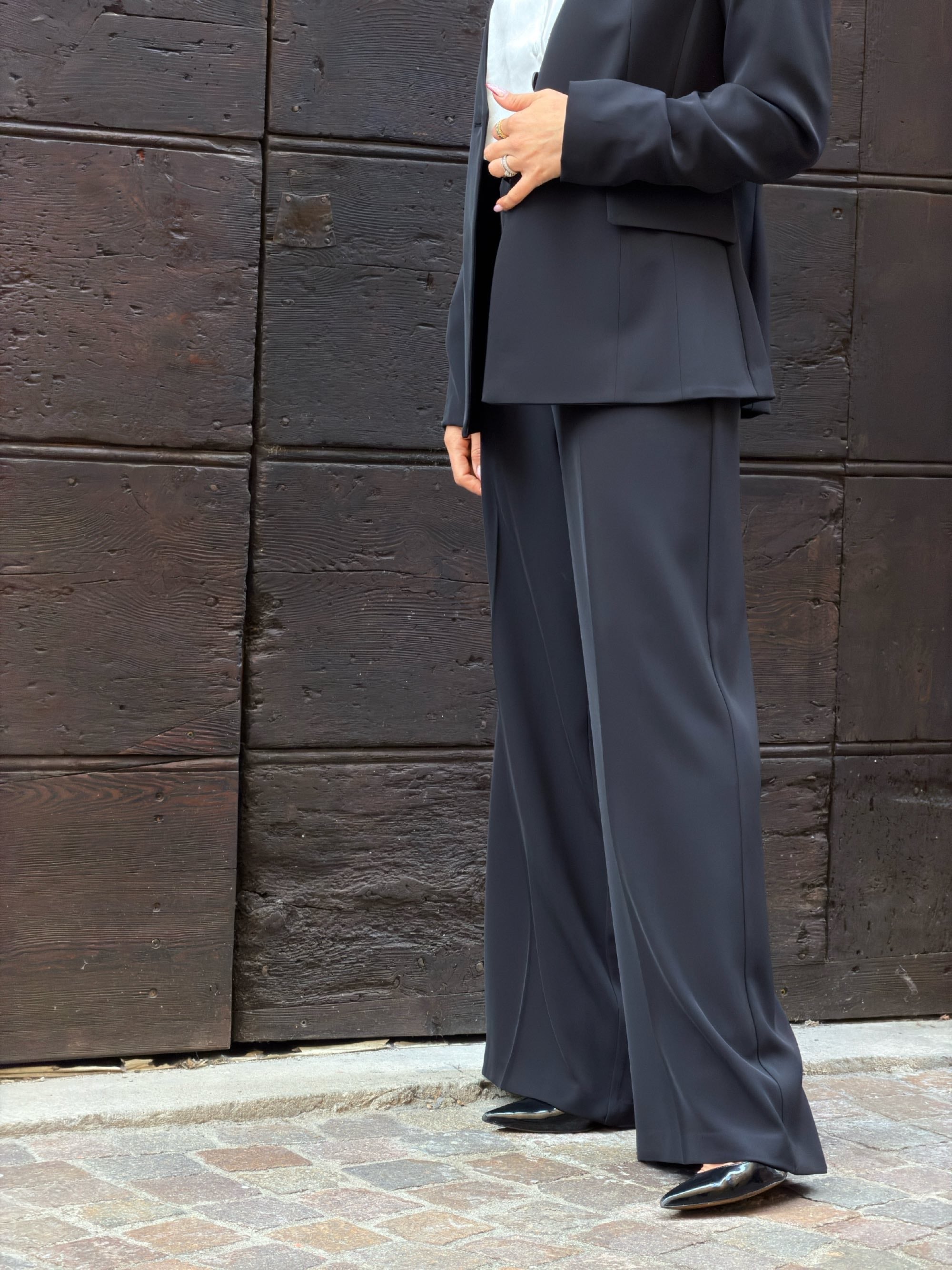 Pantalone con estensione nero
