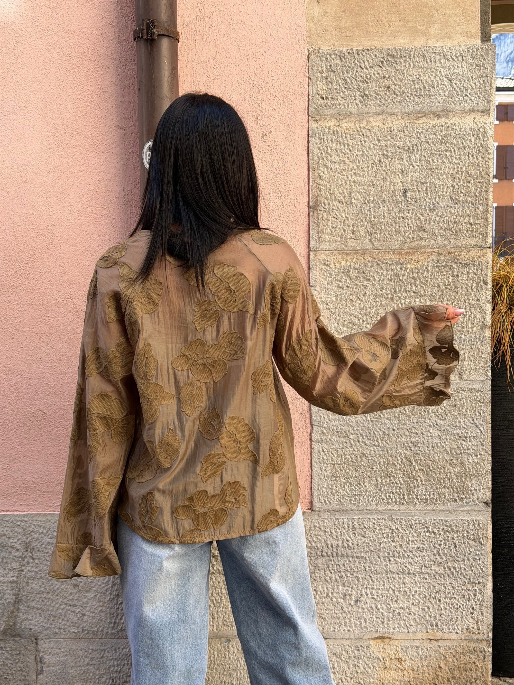 Camicia militare fiori