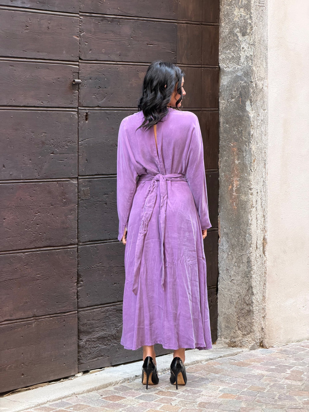 Abito lungo lavanda