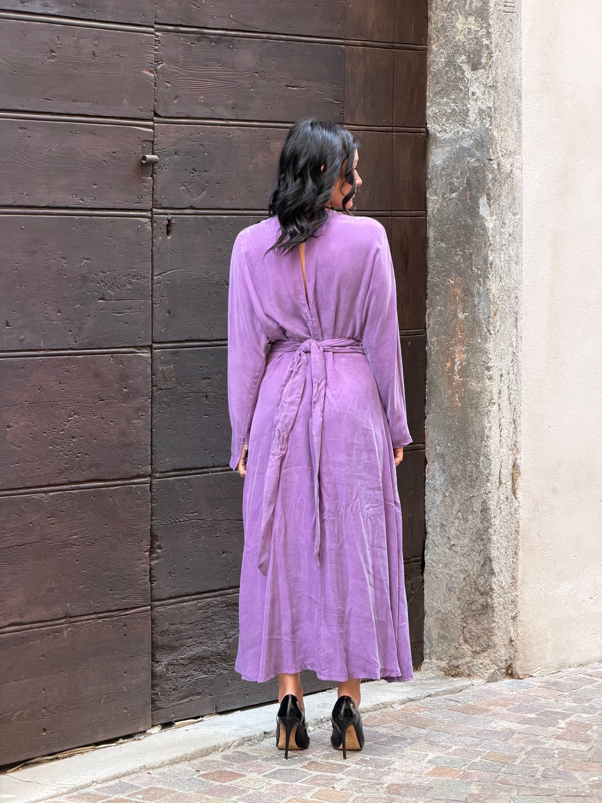 Abito lungo lavanda
