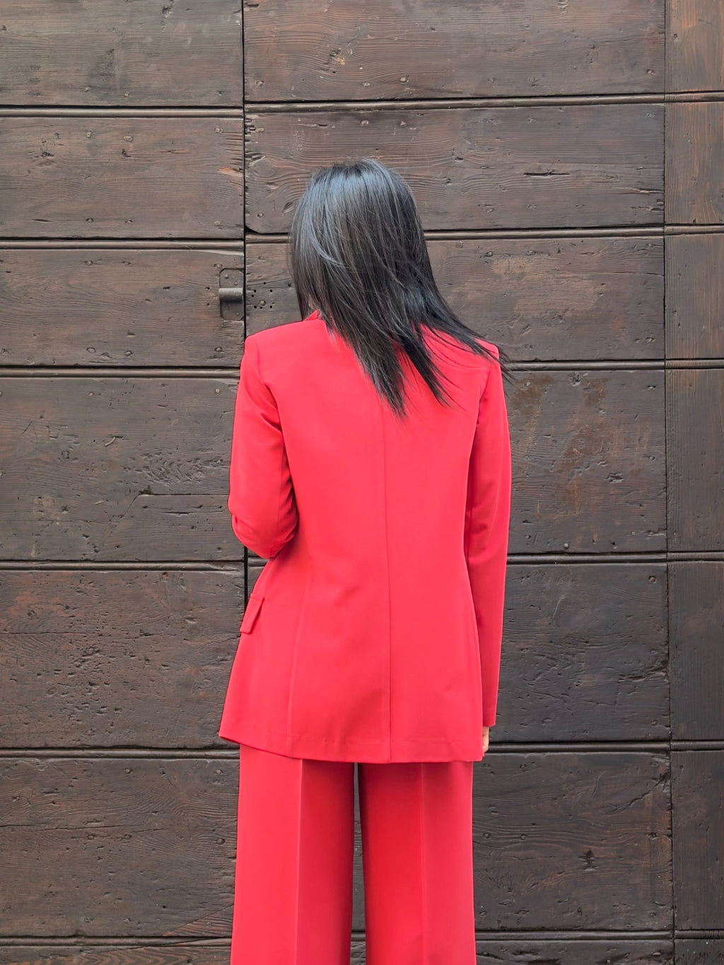 Giacca un petto rosso