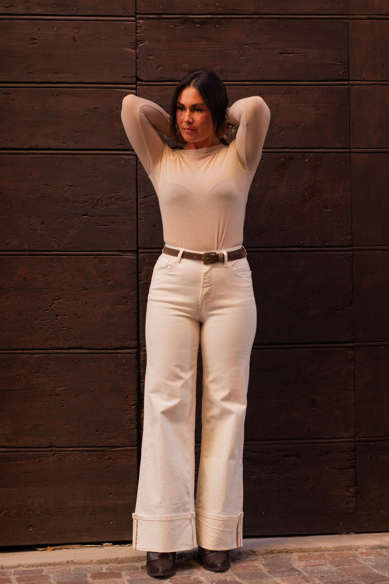 Maglia Misto Cashmere Nude