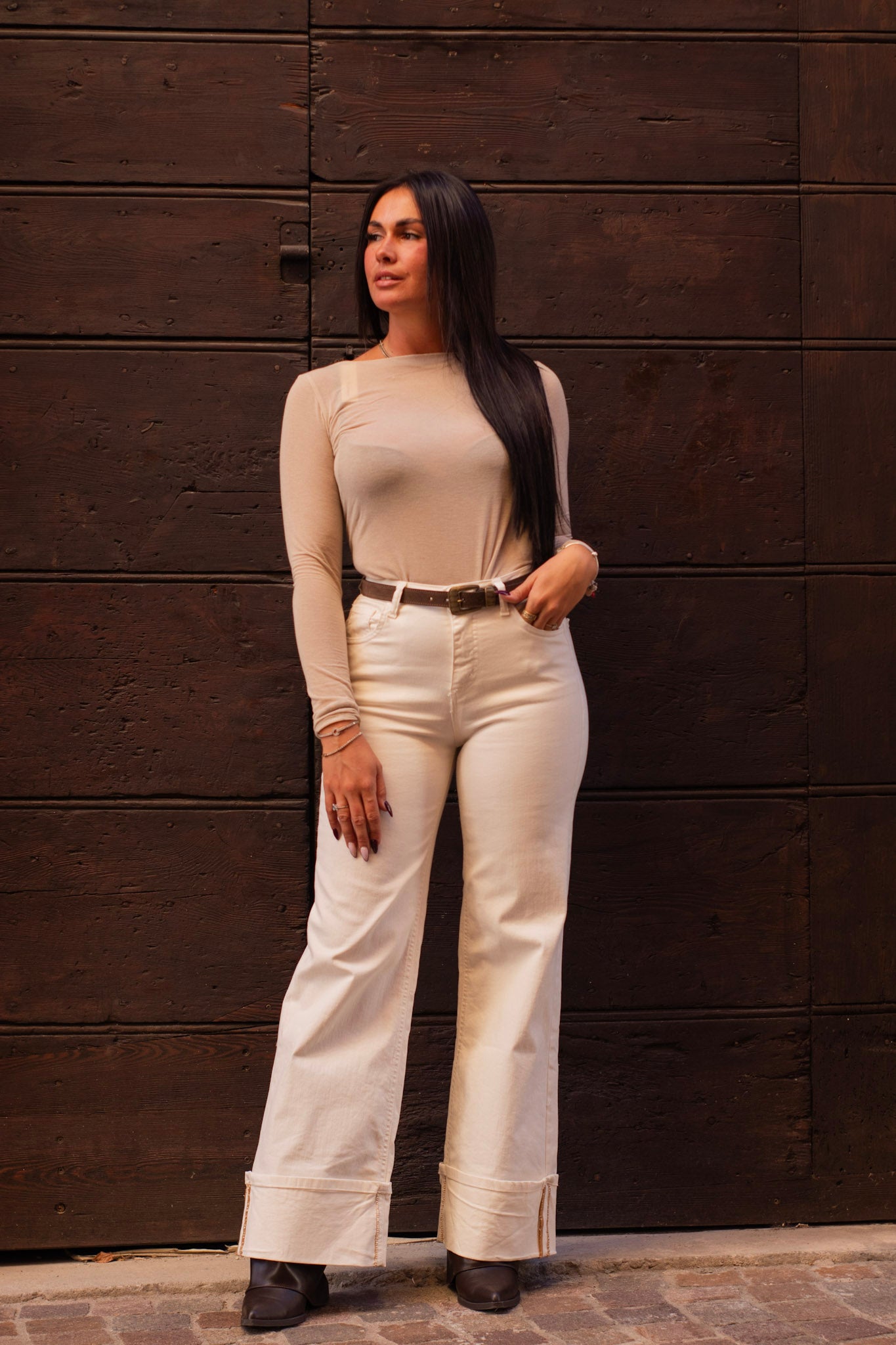 Maglia Misto Cashmere Nude