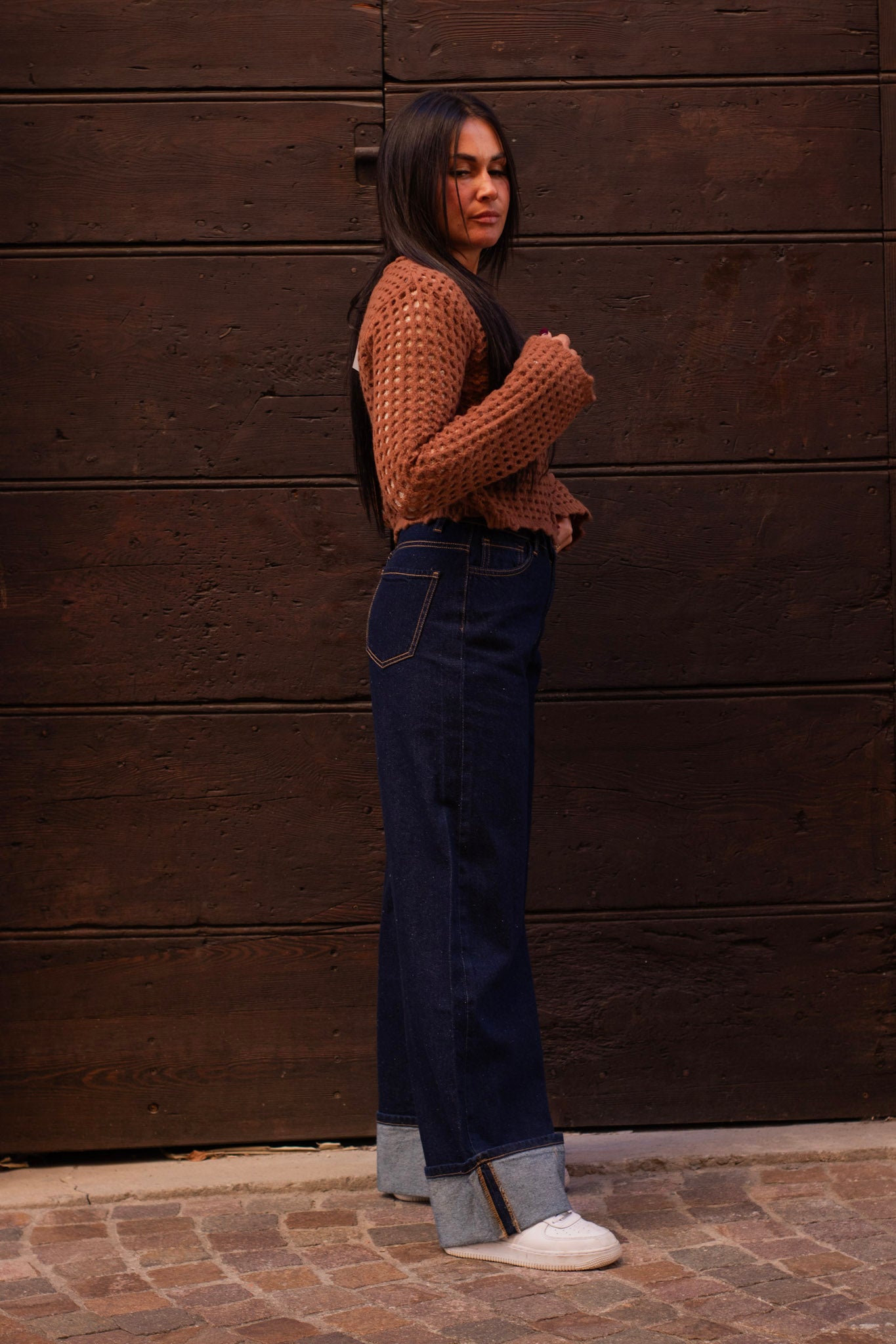 Cardigan Rete Ruggine