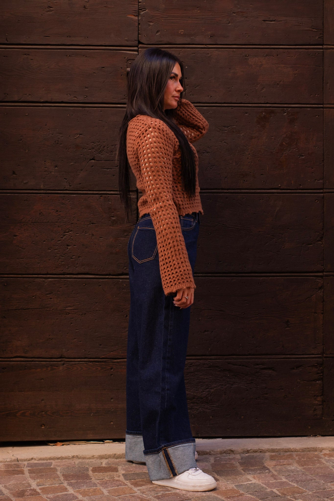 Cardigan Rete Ruggine