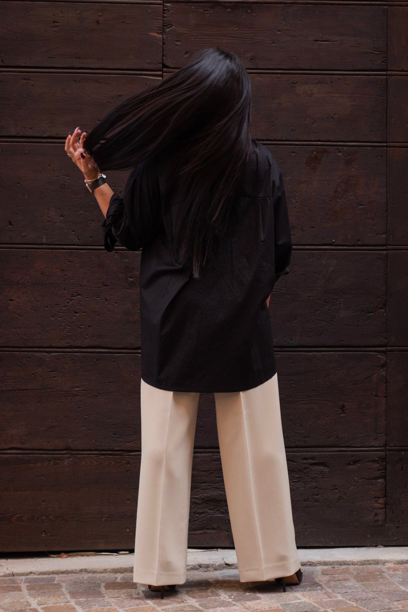 Pantalone sartoriale gamba dritta shortbread Isabelle blanche