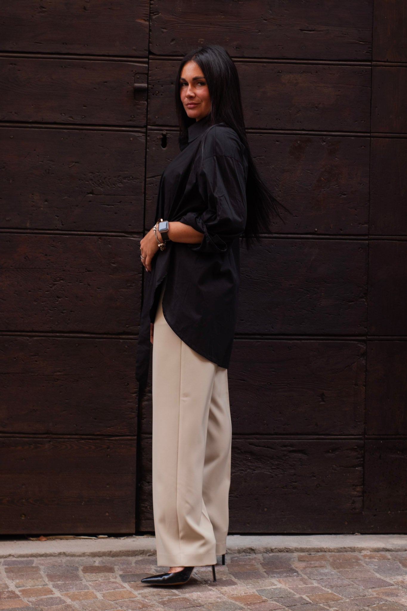 Pantalone sartoriale gamba dritta shortbread Isabelle blanche